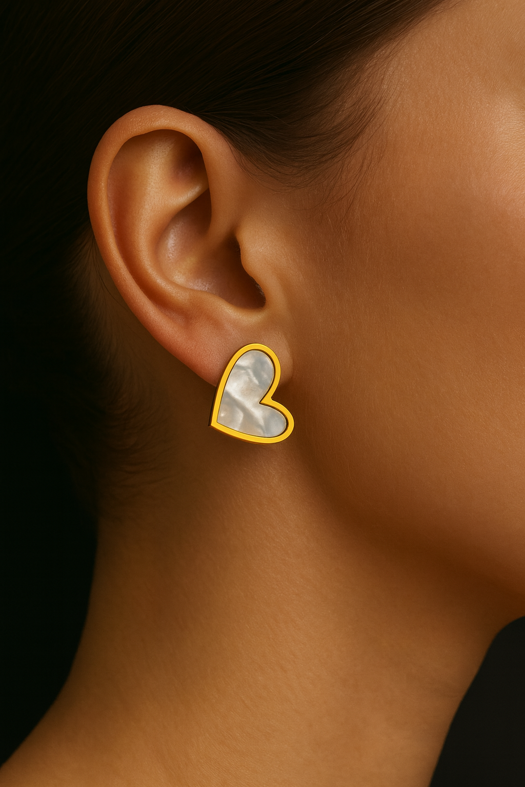 Hudson Heart Stud Earrings